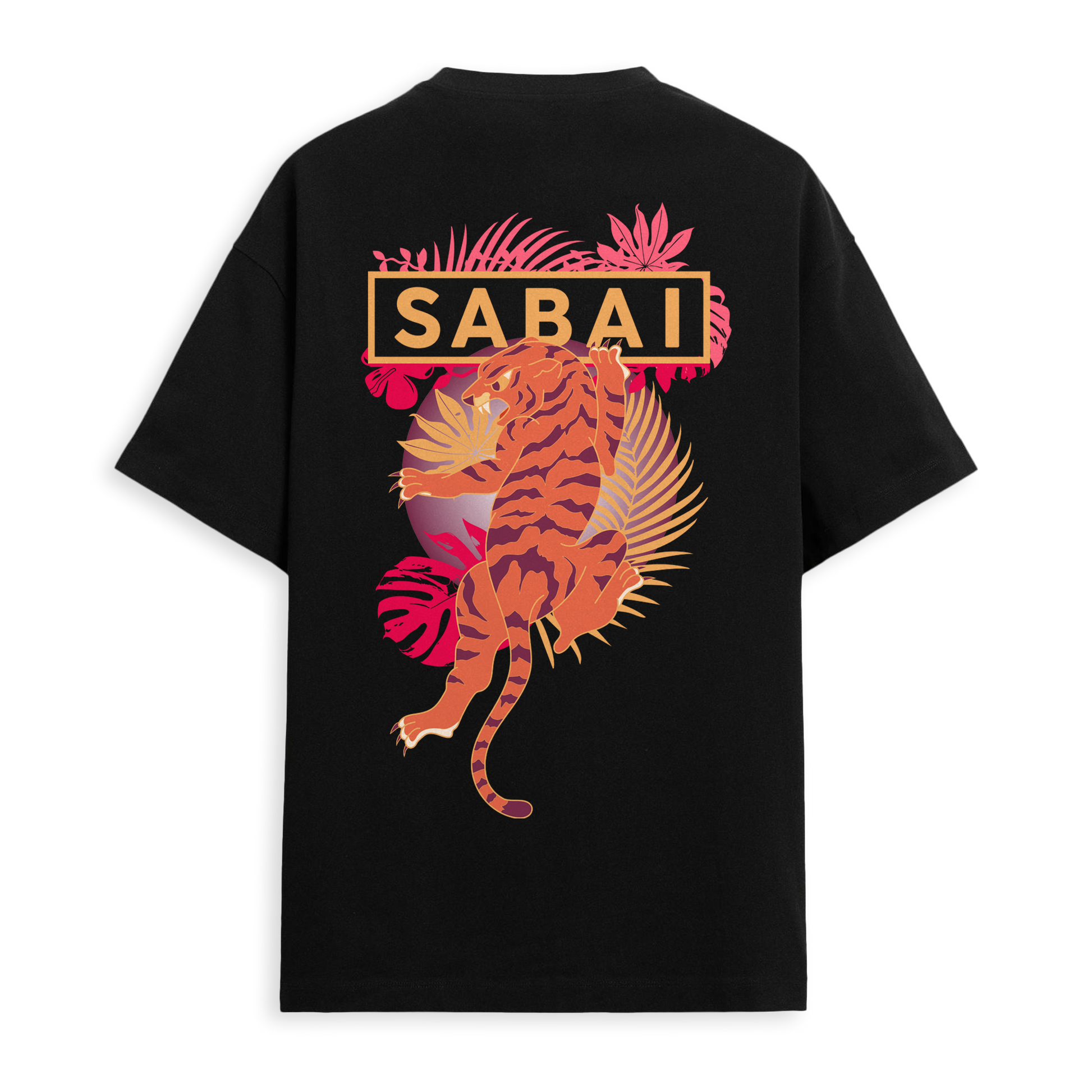 SABAI PRIMAL TIGER BLACK TEE